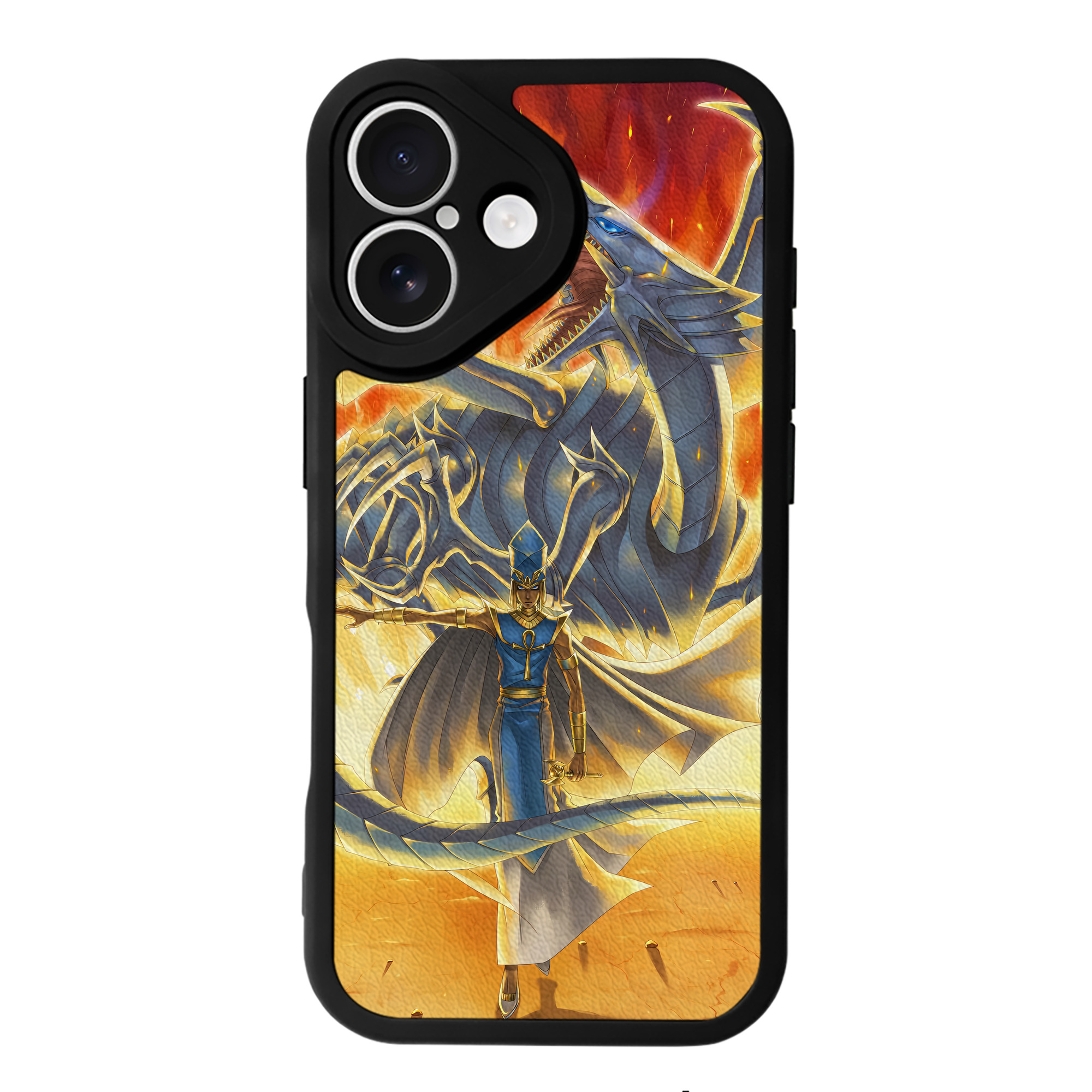 （画像用） 遊☆戯☆王 Yu-Gi-Oh! 【iPhone 16シリーズ対応】シリコンスマホケース（レザー調） 材質：シリコン